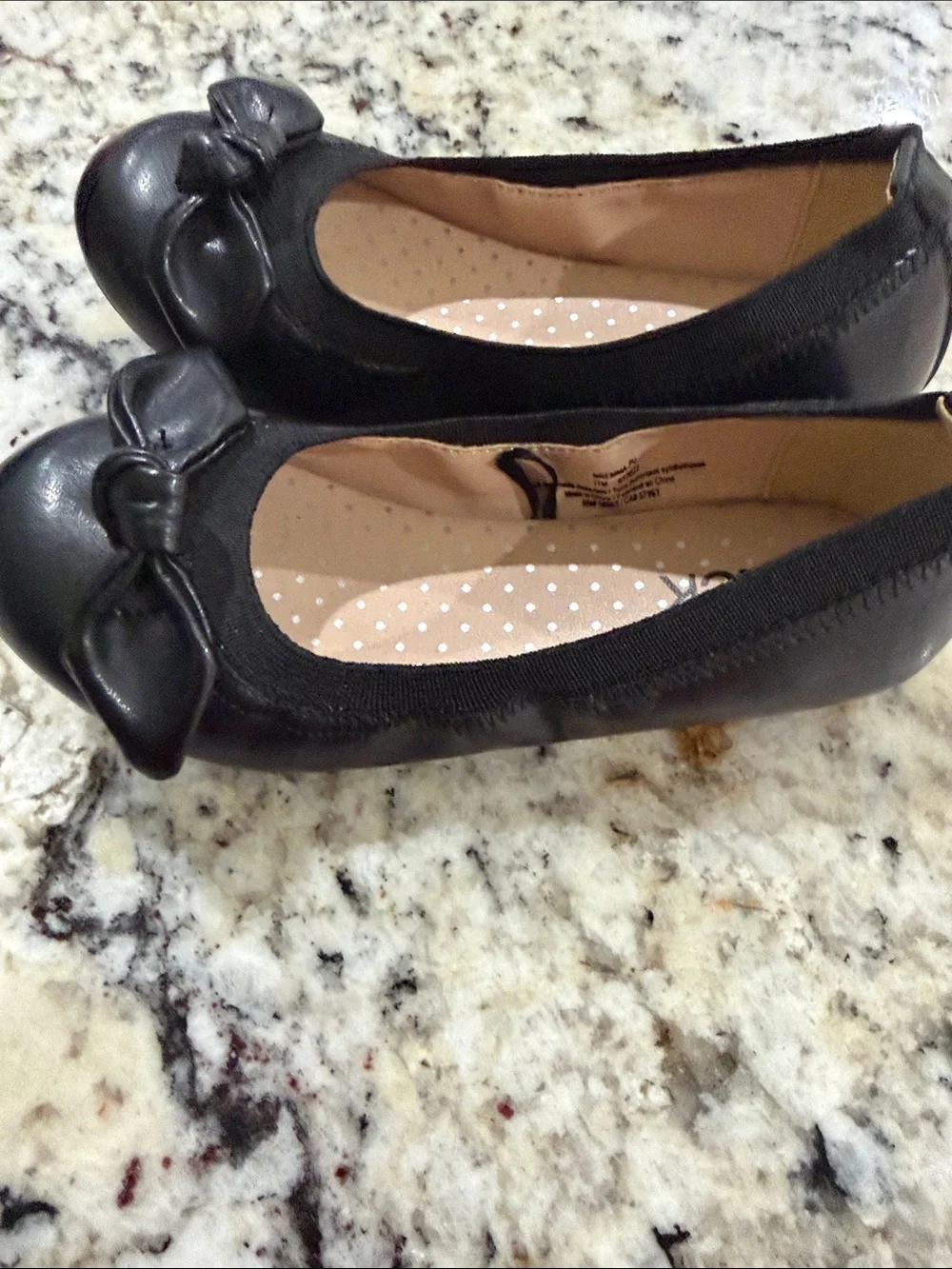Girls' Sz11 Black Bow Ballet Flats - Nordstrom Rack